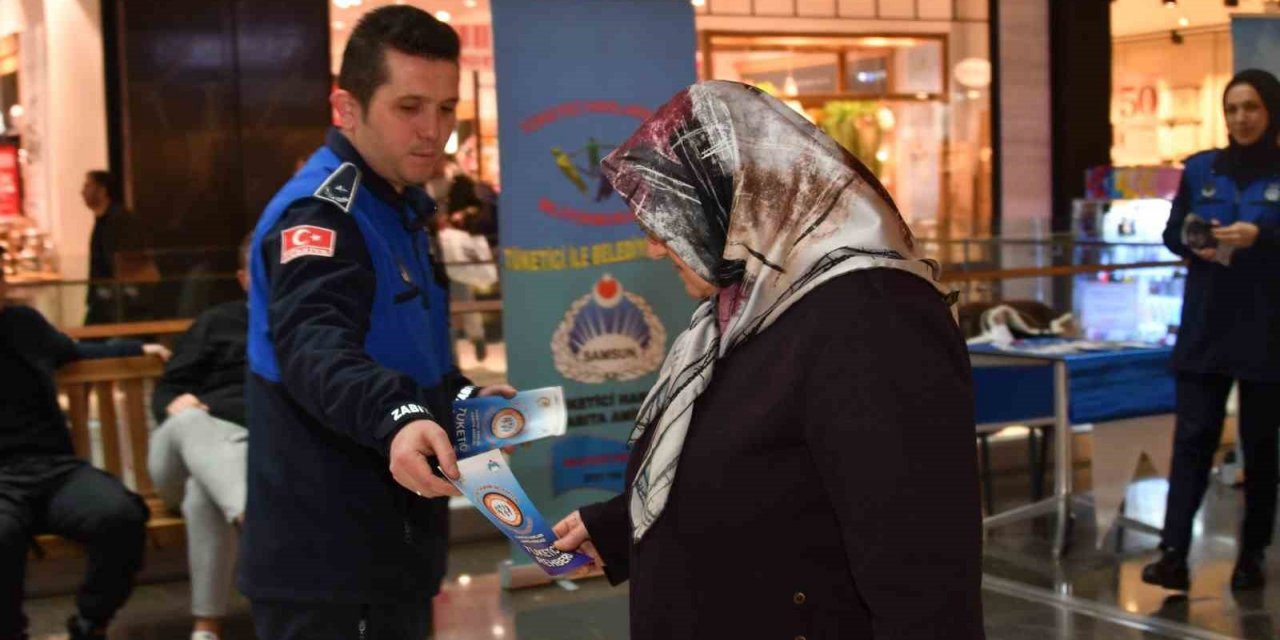 Samsun zabıtası tüketicileri bilgilendirdi