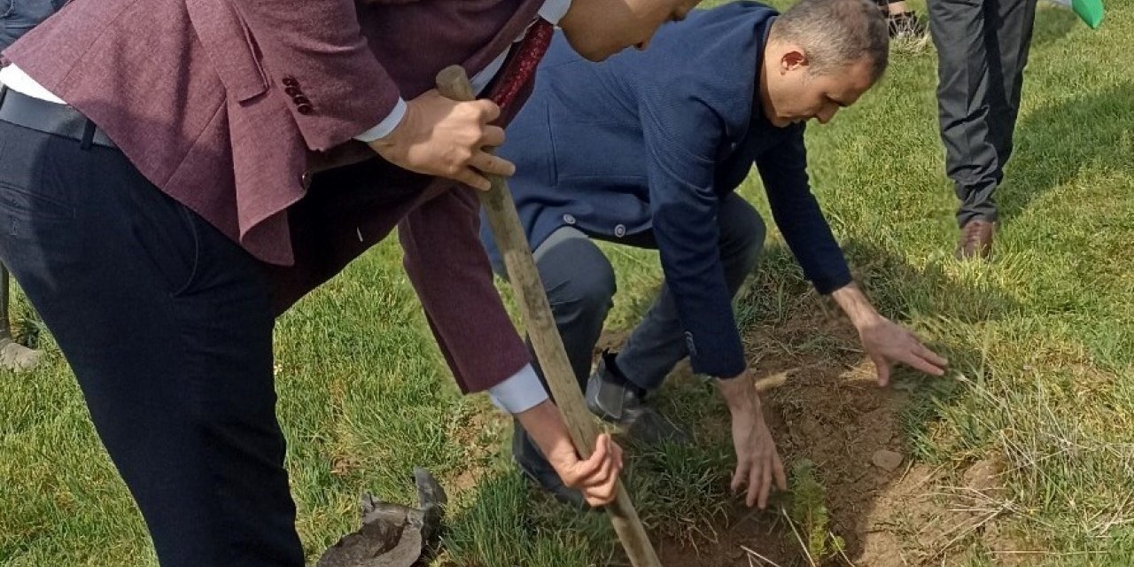 Alaşehir’de 200 fidan toprakla buluştu