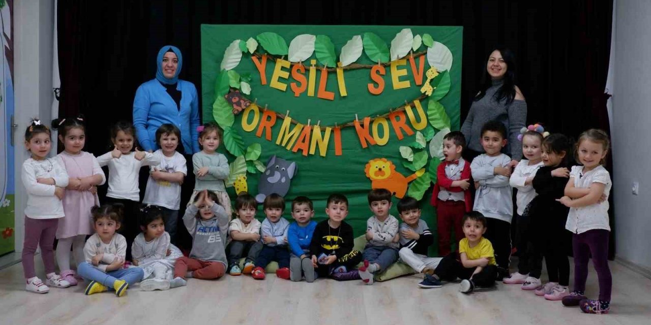 Minik öğrencilere orman sevgisi anlatıldı