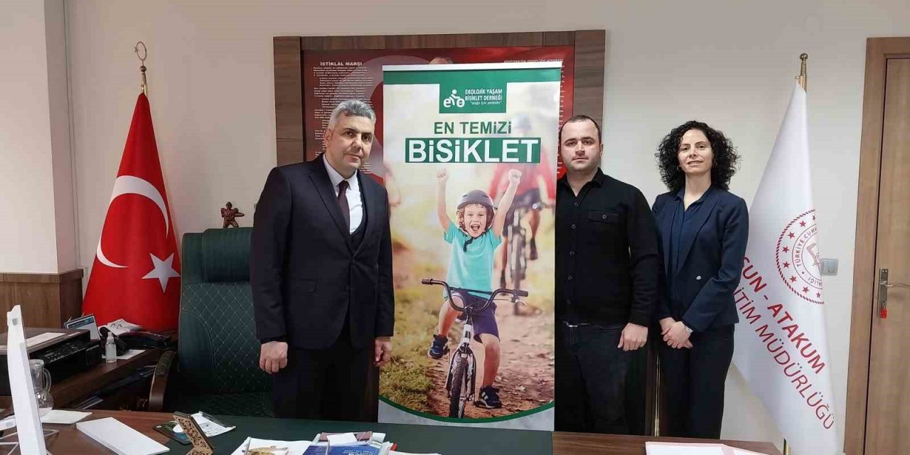 Samsun’da 55 okulda “En Temizi Bisiklet” projesi