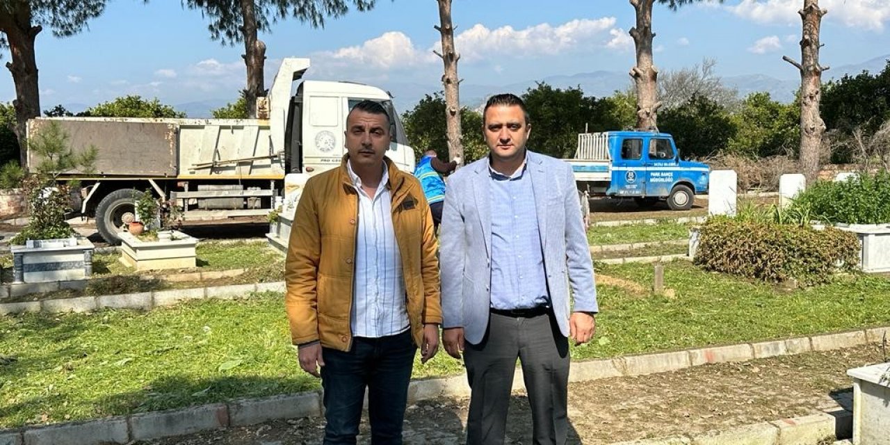 Nazilli’de mezarlıklar bakıma alındı