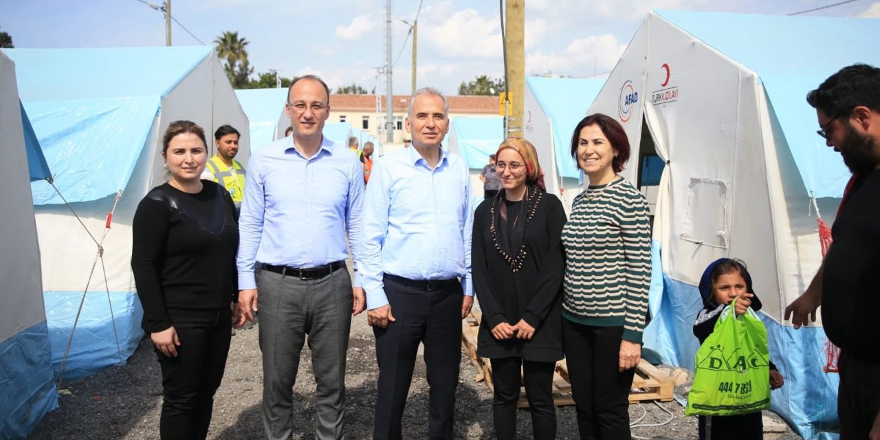 Başkan Örki deprem bölgesinde