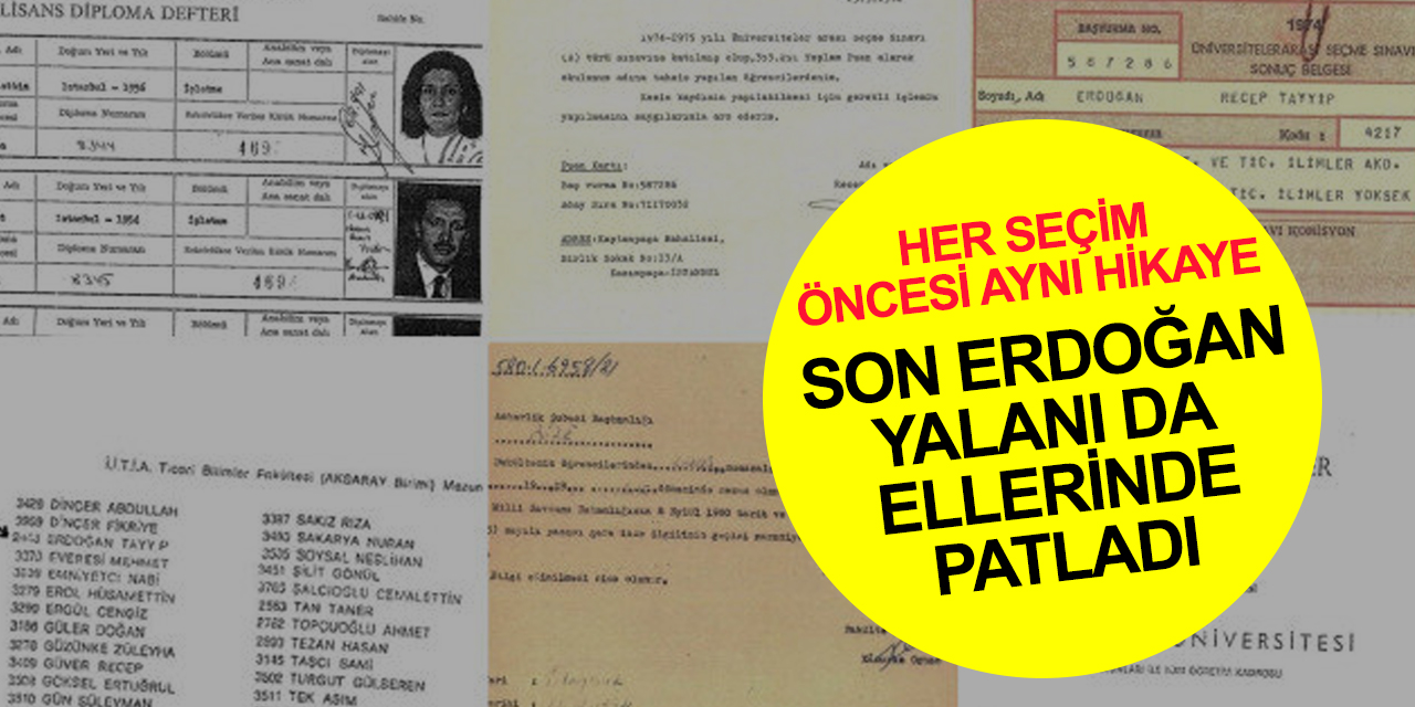 Her seçim öncesi aynı yalan! Cumhurbaşkanı Erdoğan'ın diploma ve belgeleri paylaşıldı bir yalan daha uydurdular