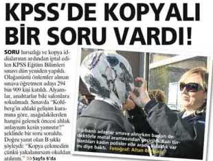 KPSS'de 'kopyalı' bir soru!