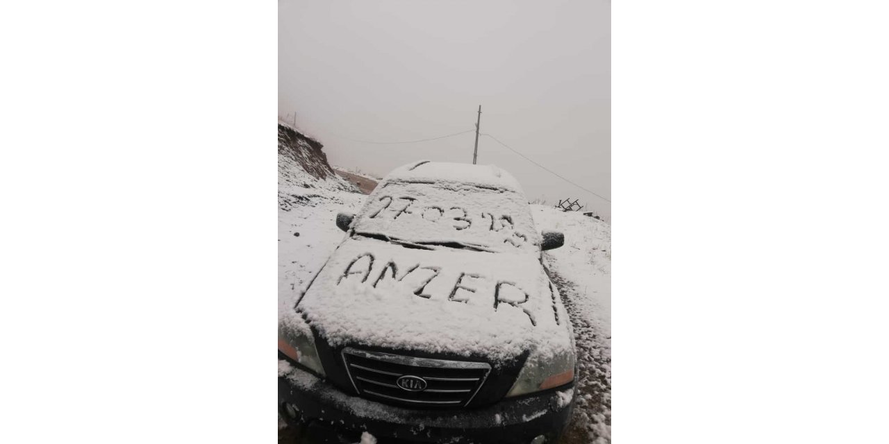 Anzer Yaylası’na bahar karı