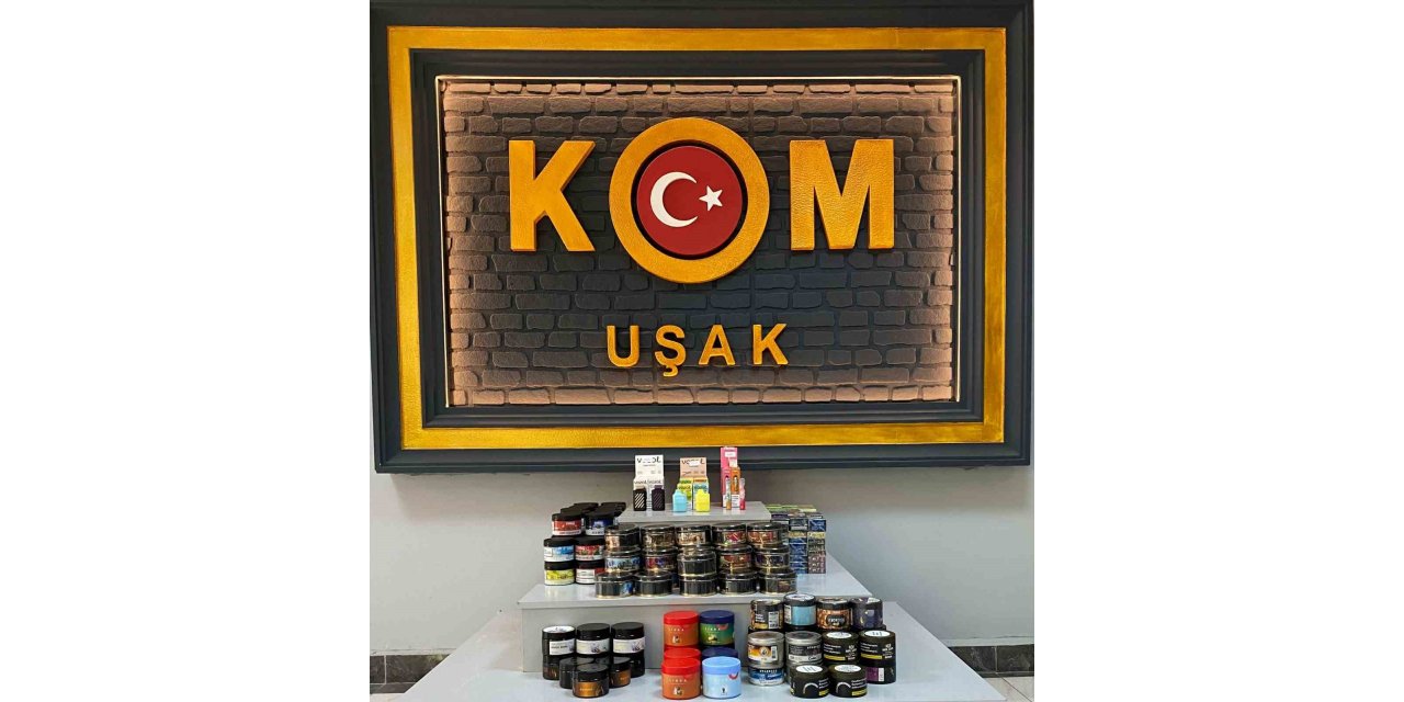 Uşak’ta 30 kilo kaçak nargile tütünü ele geçirildi