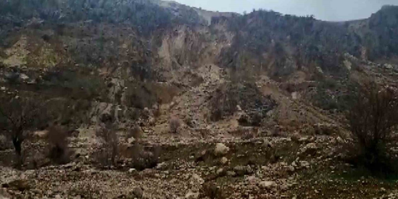 Dağdan kopan kaya parçaları Tut halkını tedirgin ediyor