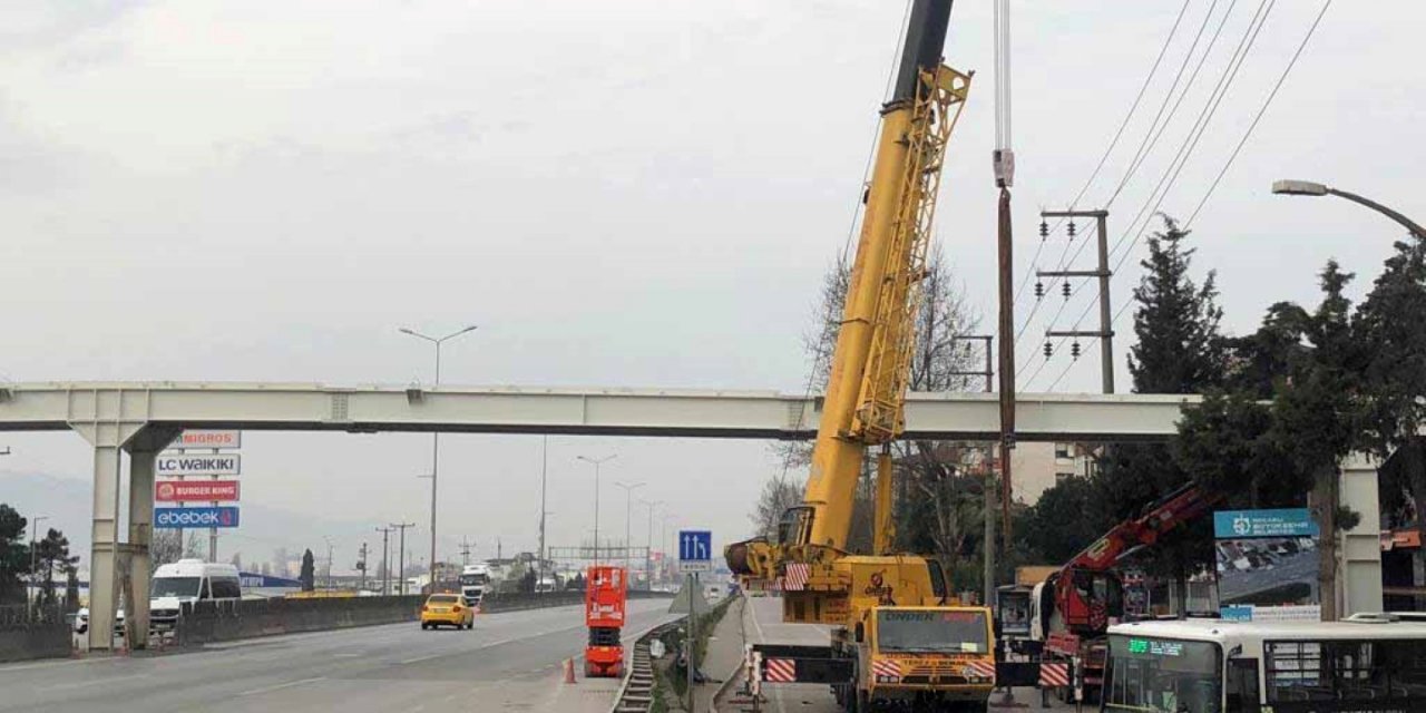 Çenesuyu üstgeçidinin köprü montajı yapıldı