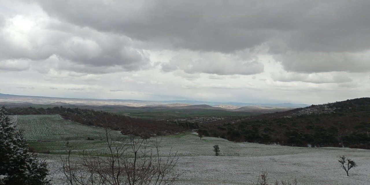 Kar yağışı doğada güzel görüntüler oluşturdu