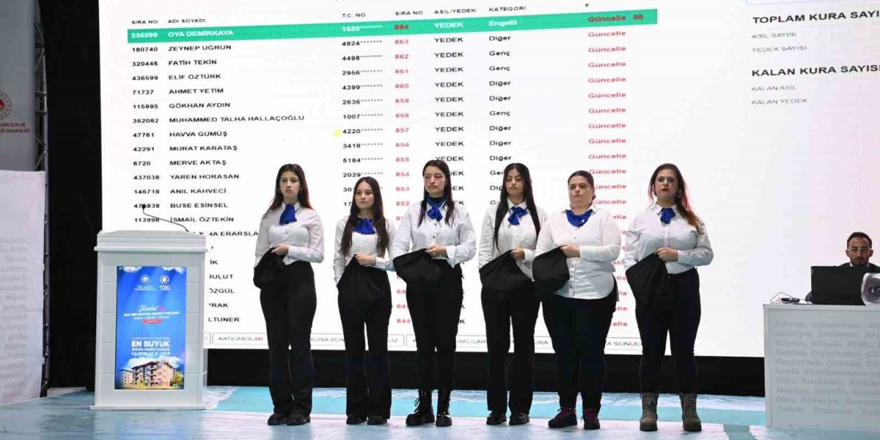 Tuzla’ya yapılacak 20 bin 920 konut için kura çekimi tamamlandı