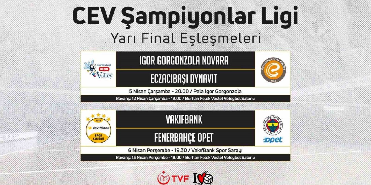 CEV Şampiyonlar Ligi’nde yarı final programı belli oldu