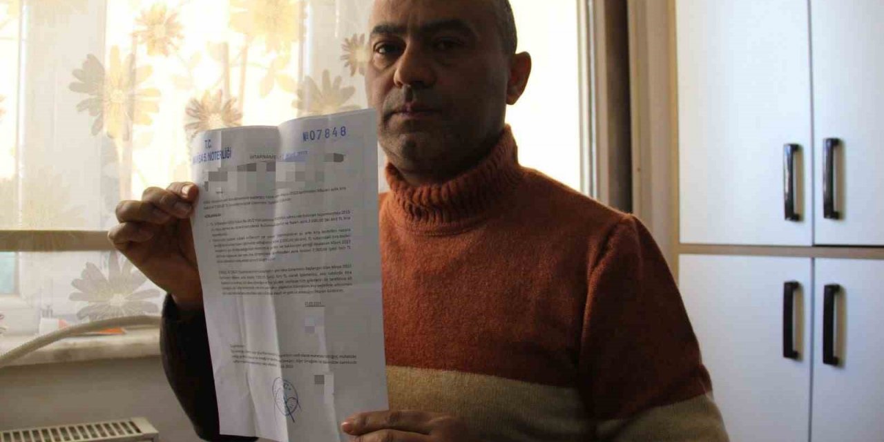 Evinin kirasının yüzde 250 arttığını ihtarname ile öğrendi