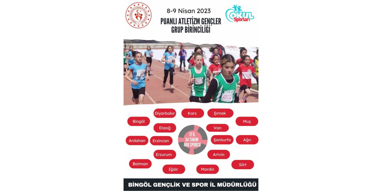 Atletizm Grup Yarışmaları Bingöl’de yapılacak