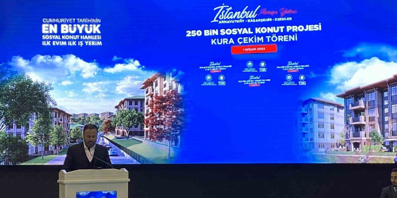 İstanbul’da 250 Bin Sosyal Konut Projesi’nin kura heyecanı yaşandı