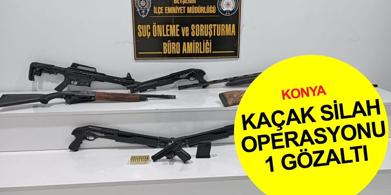 Konya’da kargo ile kaçak silah sevkıyatı polise takıldı! 1 gözaltı