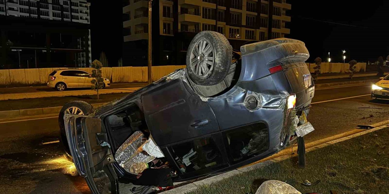 Nevşehir’de kontrolden çıkan otomobil takla attı: 1 yaralı
