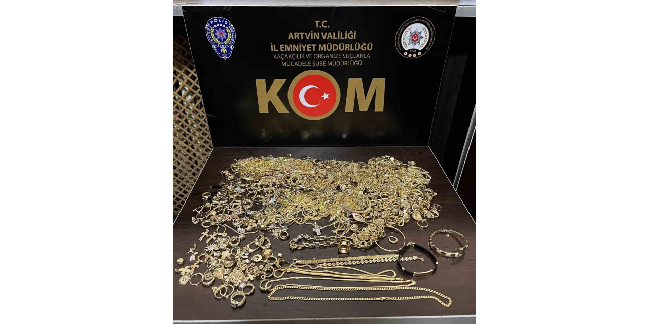 Artvin polisinden kaçak altın operasyonu