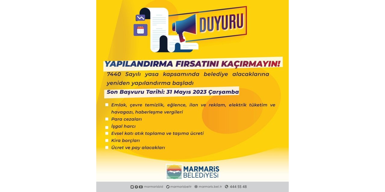 Marmaris’te belediye borçları yapılandırılıyor