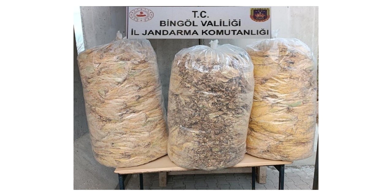 Bingöl’de 150 kilo yaprak tütün ele geçirildi