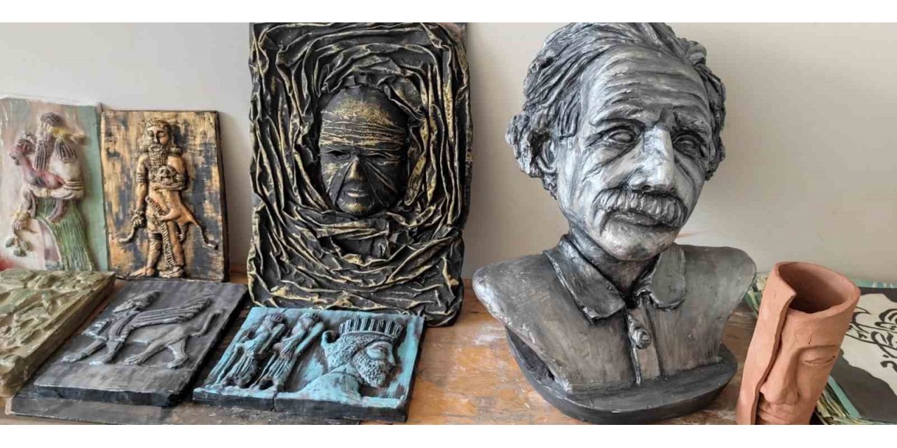 Batman’da lise öğrencilerinin kil topraktan yaptığı eserler ünlü sanatçıların eserlerini aratmıyor