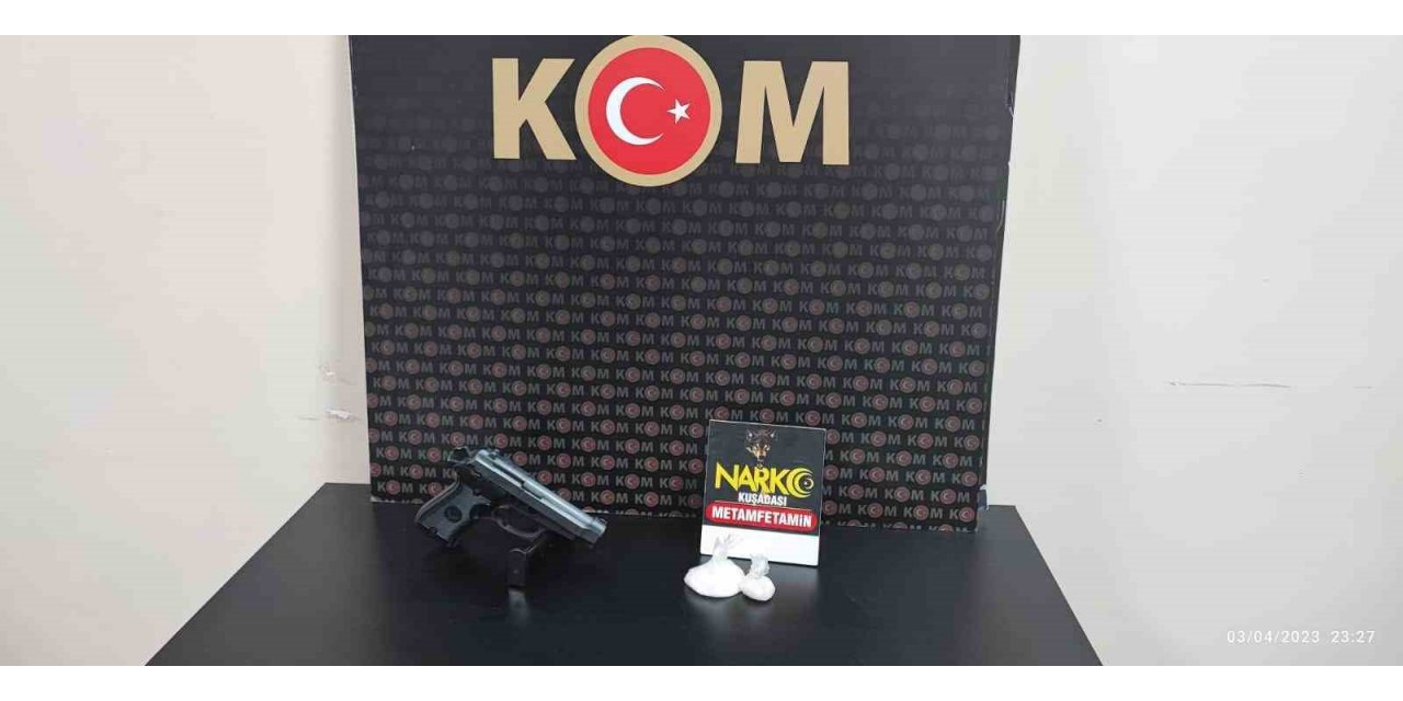 Şüphe üzerine durduruldu, uyuşturucu ve silah çıktı