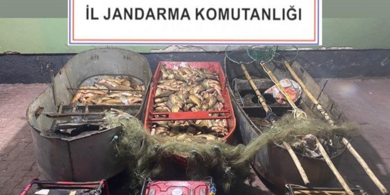 Nevşehir’de yasak yöntemlerle balık avlayan 7 kişi yakalandı