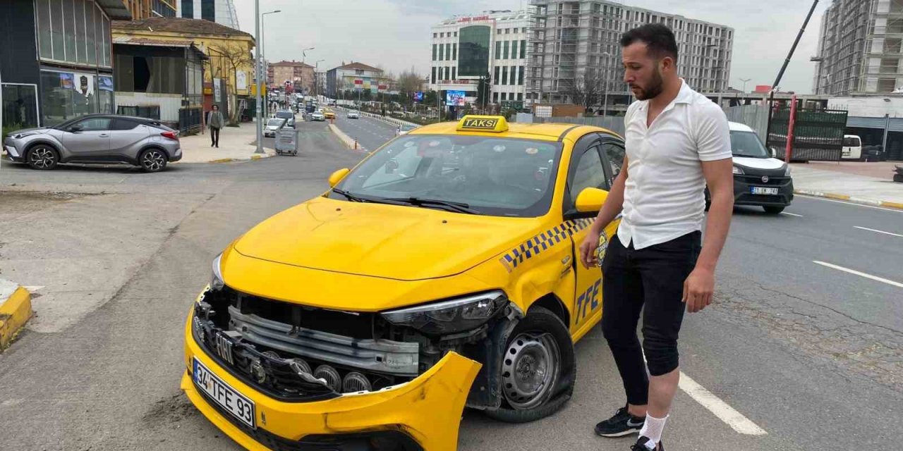 Pendik’te tartıştığı taksiciyi ezmek için otomobilini üzerine sürdü