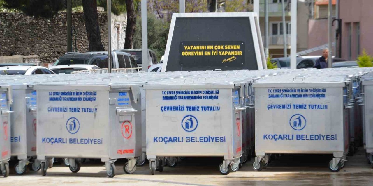 Koçarlı Belediyesi’ne 535 adet çöp konteyneri hibe edildi