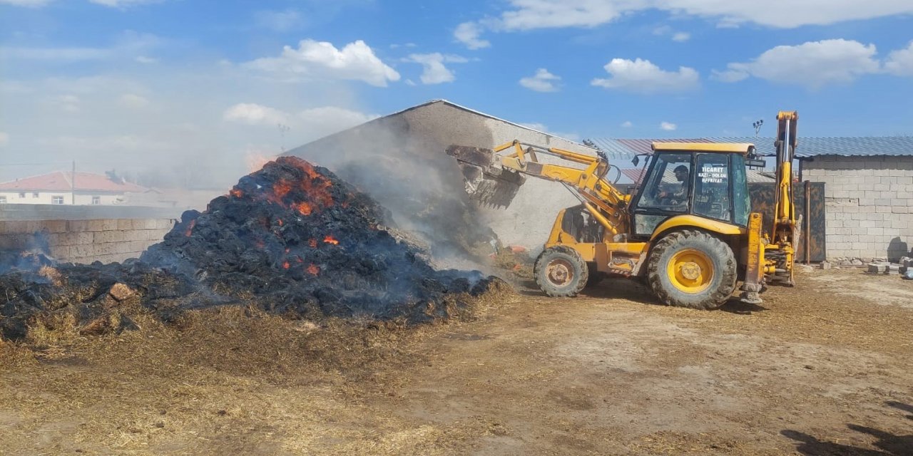 Karaman’da saman yangını