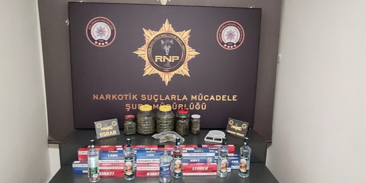 Rize’de uyuşturucu operasyonu
