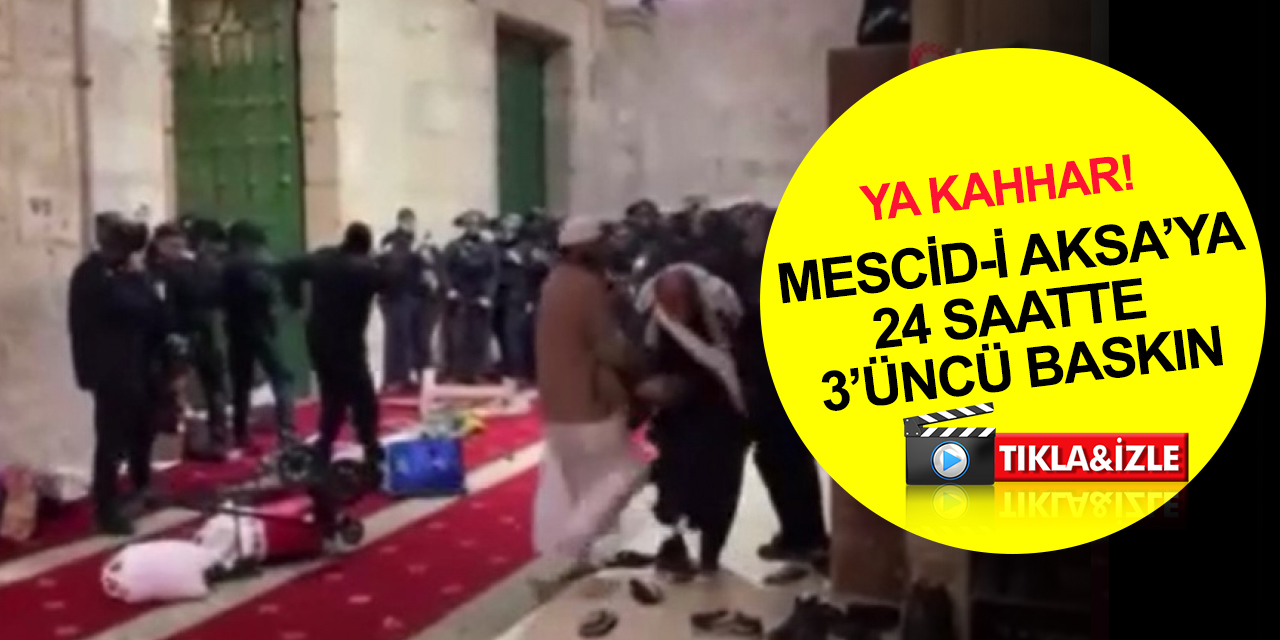 İsrail Mescid-i Aksa’da ibadet edenlere saldırılarına devam ediyor! 24 saatte 3'üncü baskın