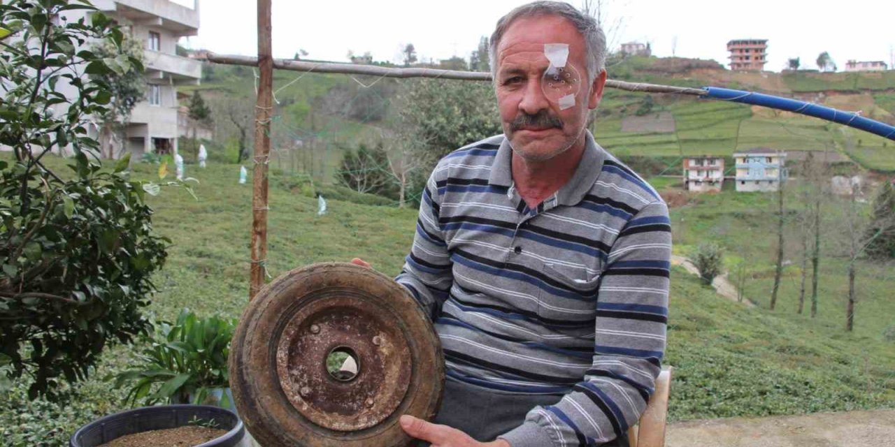 El arabası lastiğine hava basarken canından oluyordu