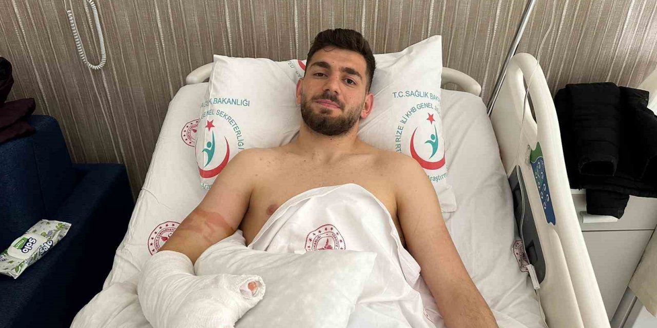 Müsabakada kırılan parmağıyla 75 dakika oynadı, Rize’ye döner dönmez ameliyata alındı