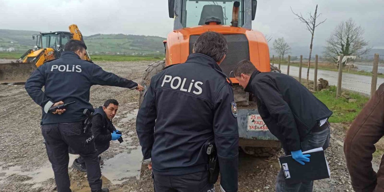 İs makinesinden mazot hırsızlığı