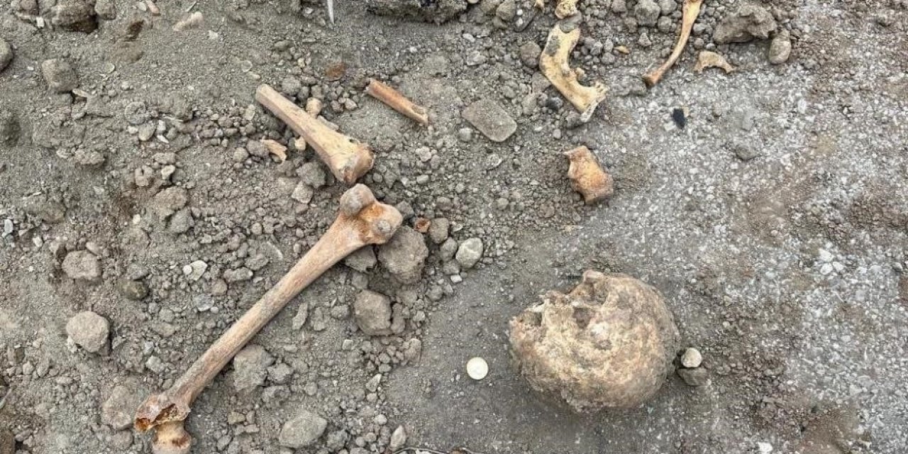 İnsan kemikleri çıktığı için durdurulan inşaat kazı çalışması tekrar başladı