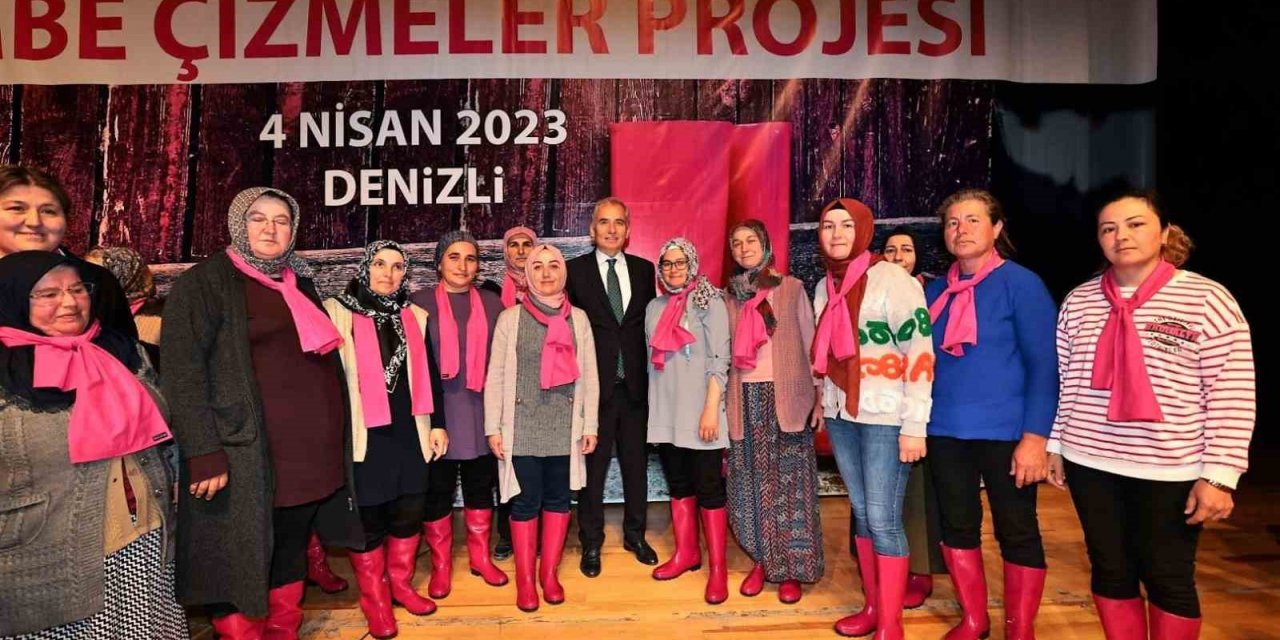Denizli Büyükşehirden Pembe Çizmelere destek