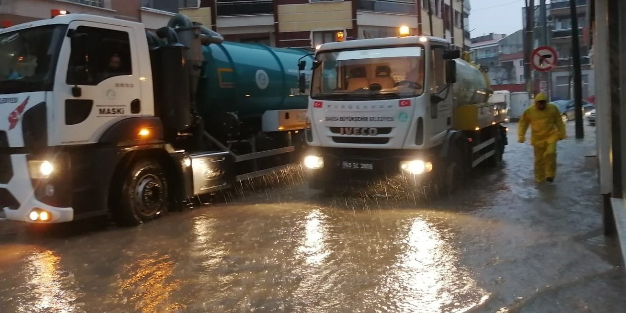 Saruhanlı’nın taşkın sorunu büyükşehir tarafından çözüldü