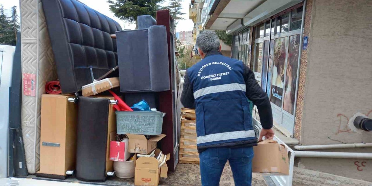 Keçiören’de üniversite öğrencilerine ücretsiz taşınma hizmeti