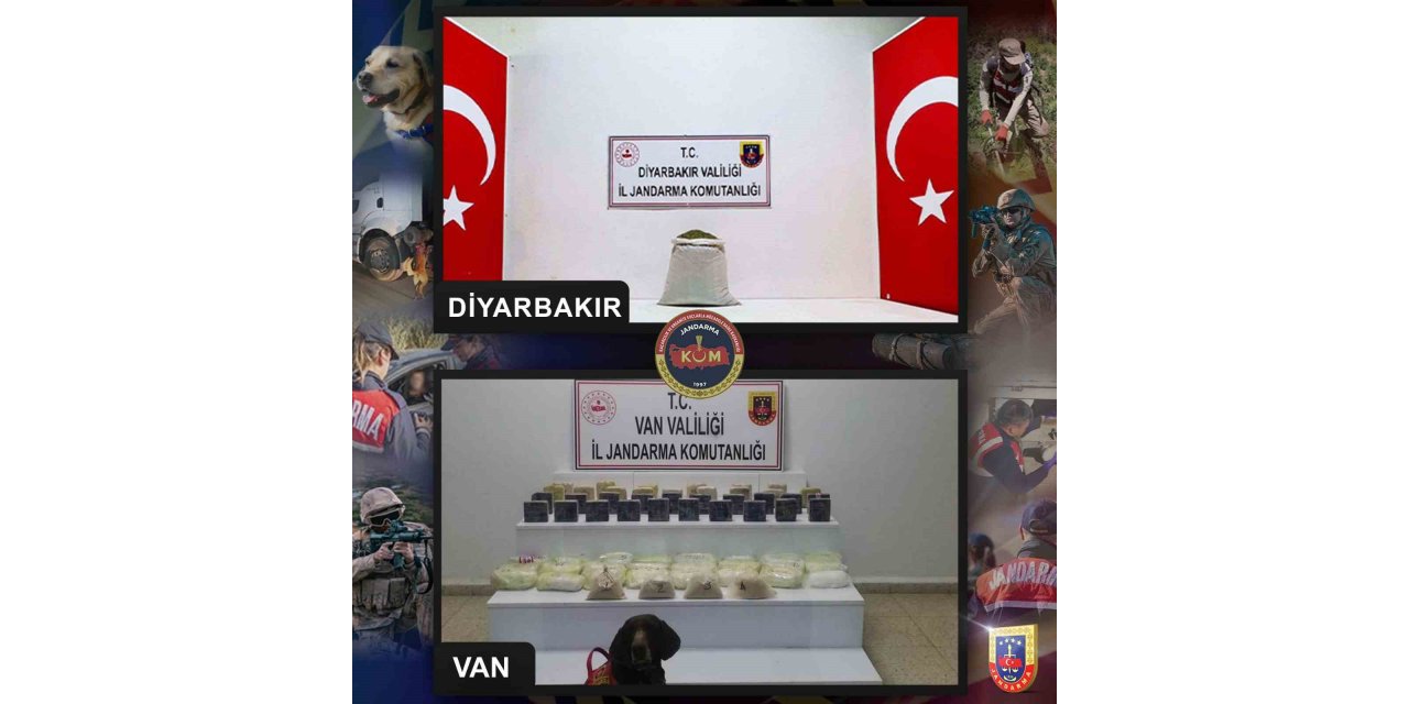 Diyarbakır ve Van’da toplam 47 kilo uyuşturucu ele geçildi