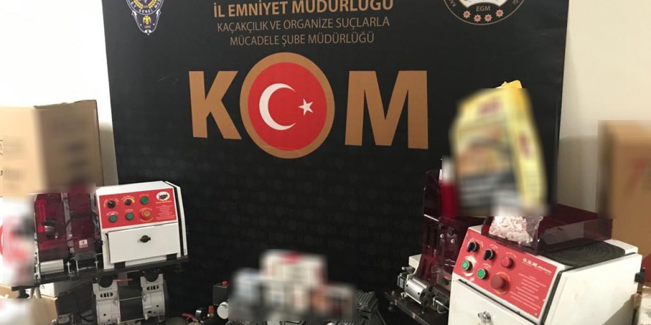 48 bin 200 adet gümrük kaçağı boş makaron ele geçirildi