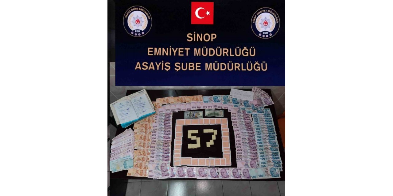 Sinop’ta kumar operasyonu: 8 kişiye 79 bin lira ceza kesildi