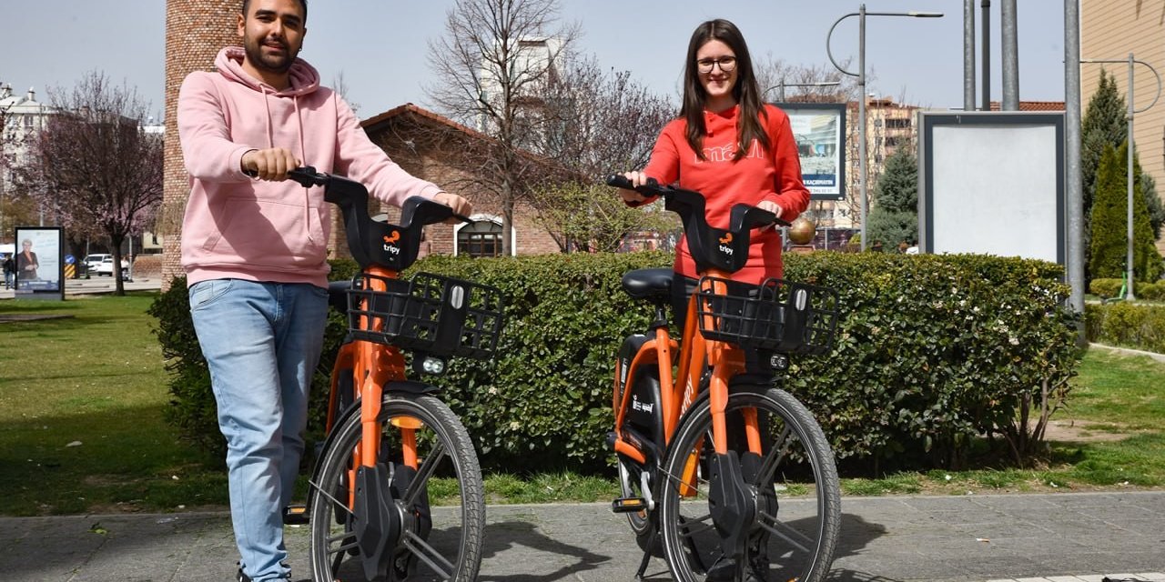 Tepebaşı Belediyesi’nden istasyondan bağımsız elektrikli bisiklet, ’Tripy’