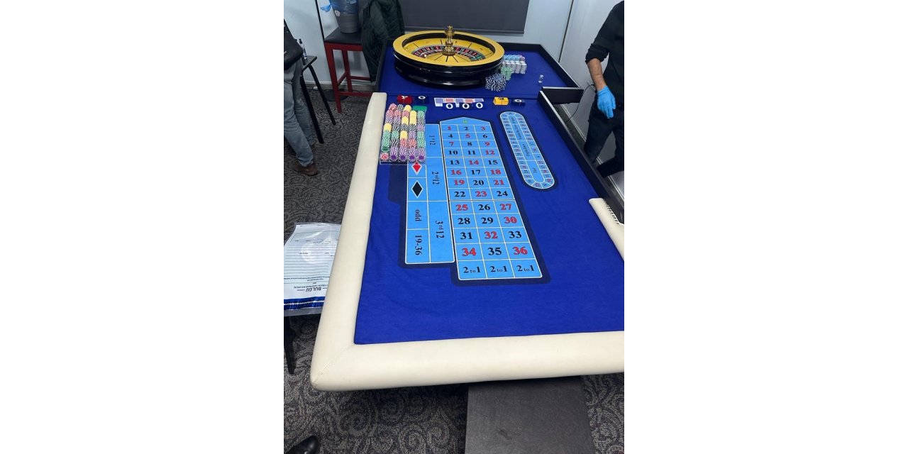 İş merkezine rulet makineli kumar operasyonu