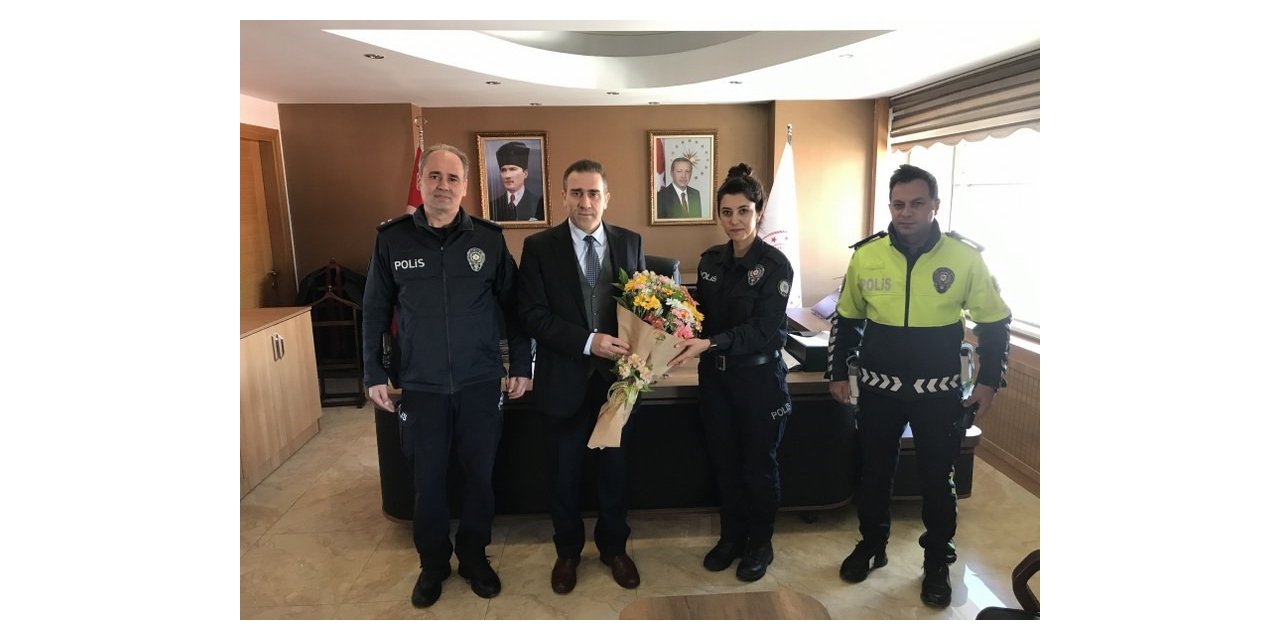 Polis Haftası nedeniyle ilçe emniyet teşkilatından Kaymakam Vekili İlyas Memiş’e ziyaret