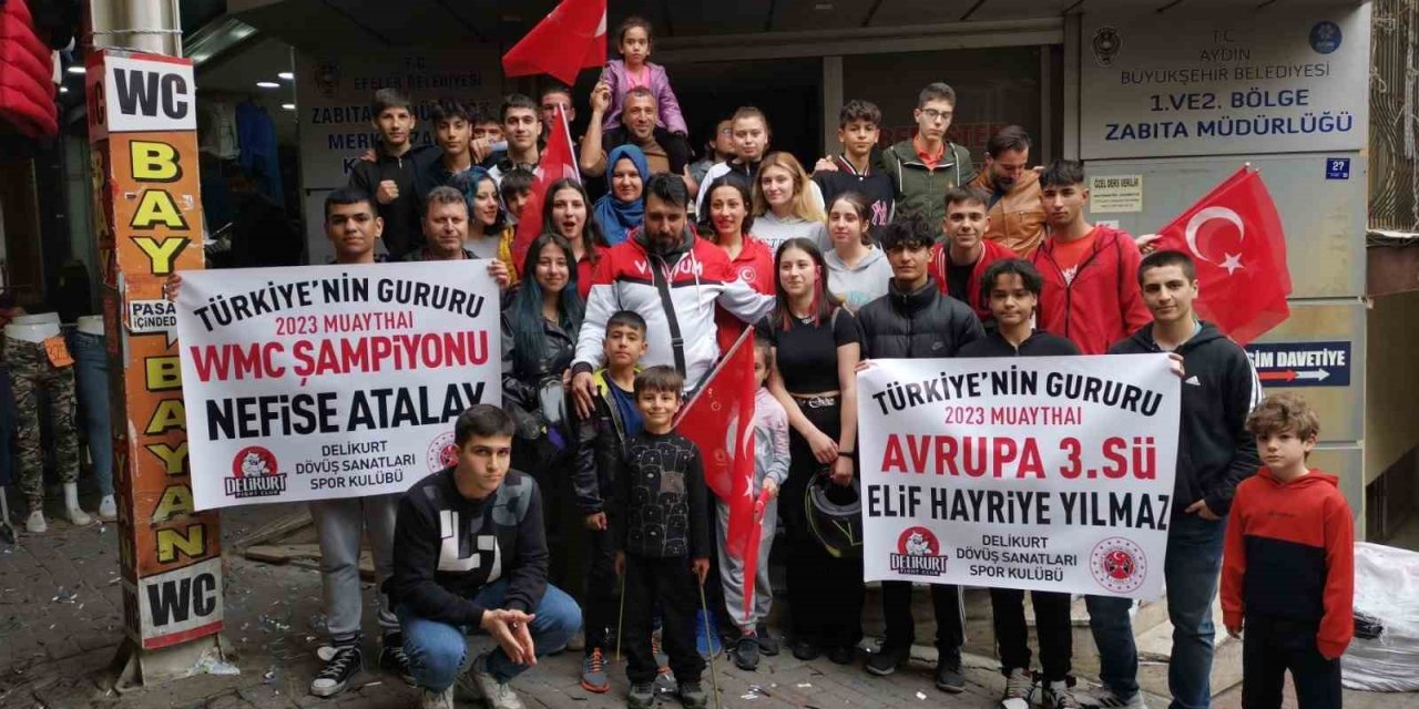 Aydın’da başarılı sporcular coşkuyla karşılandı