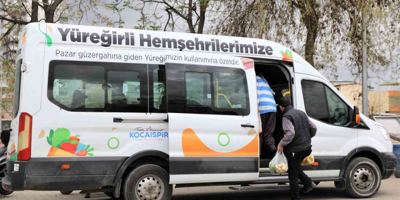 Yüreğir Belediyesinden vatandaşa ücretsiz pazar servisi