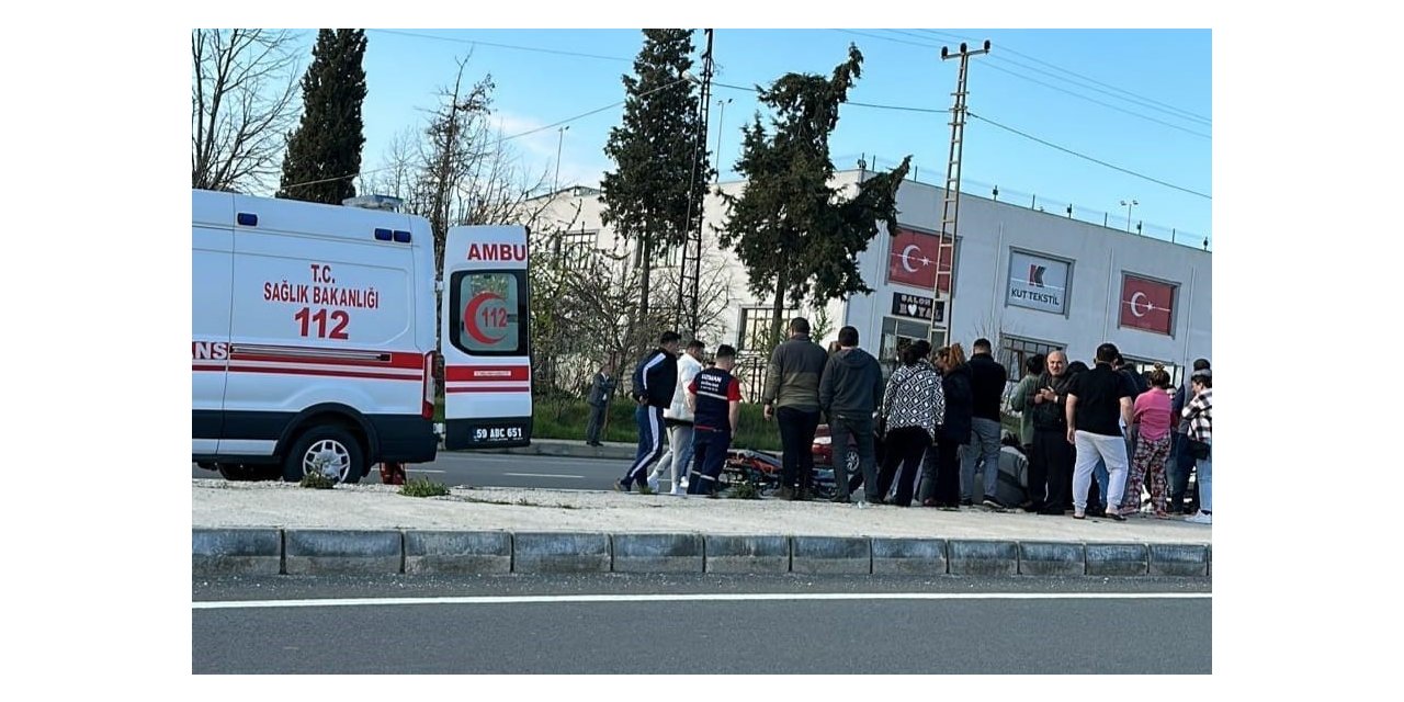 (Düzeltme) Tekirdağ’da otomobilin çarptığı genç ağır yaralandı