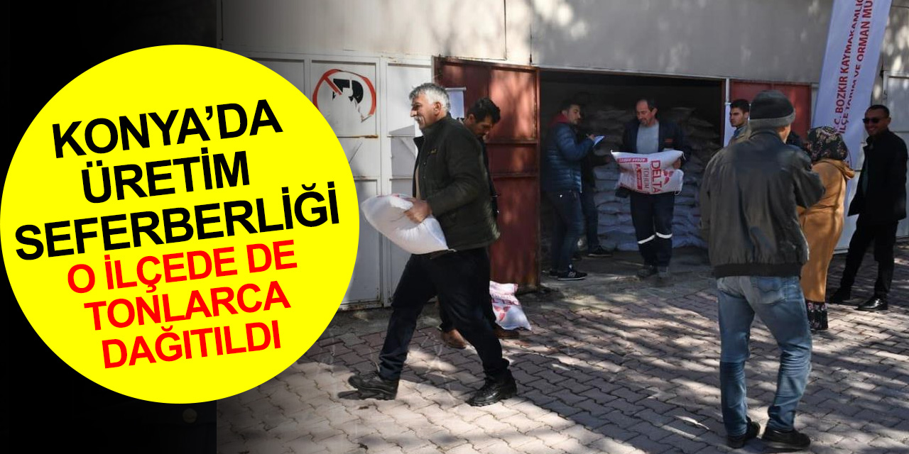 Konya'da üretim seferberliği! Bozkır’da da yüzde 50 hibeli nohut tohumu dağıtıldı