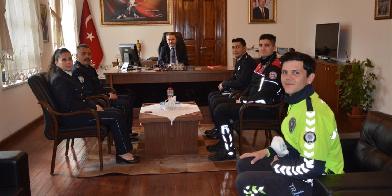 Kaymakam Ahmet Odabaş’a Polis Haftası ziyareti