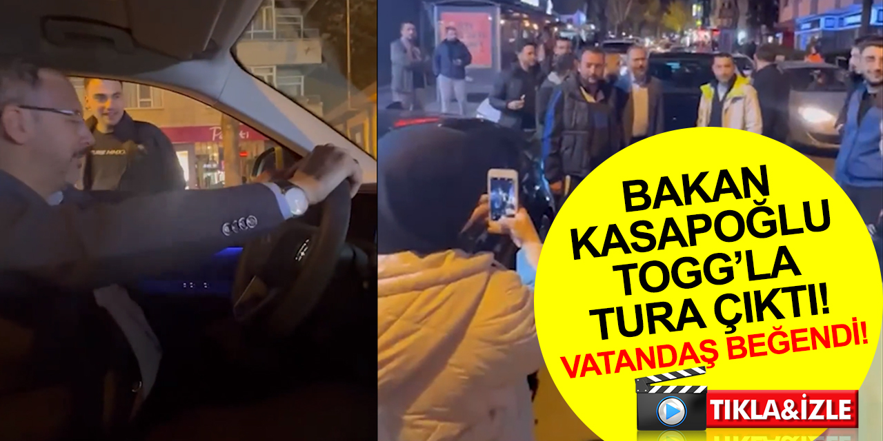 Bakan Kasapoğlu yerli ve milli otomobil TOGG ile Ankara'da trafiğe çıktı! Vatandaş ne tepki verdi?